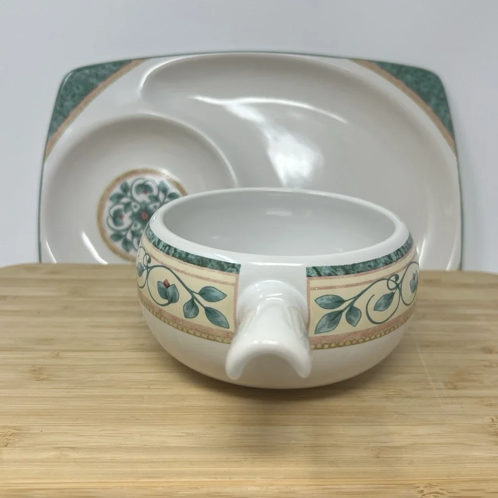 Pfaltzgraff‎ FRENCH QUARTER Snack Plate with Soup Mug Bowl Soup & Sandwich Lunch